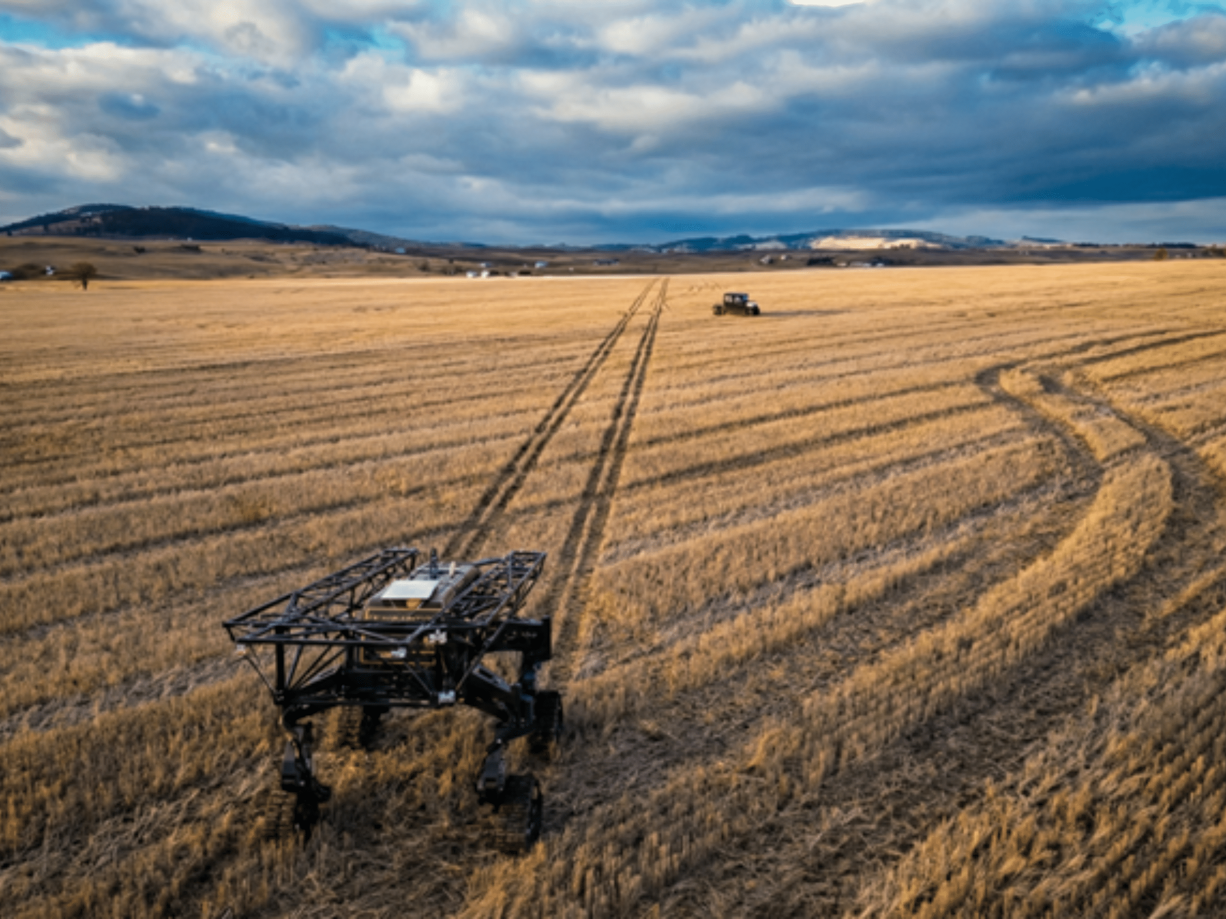 TerraScout autonomously running in a wheat field