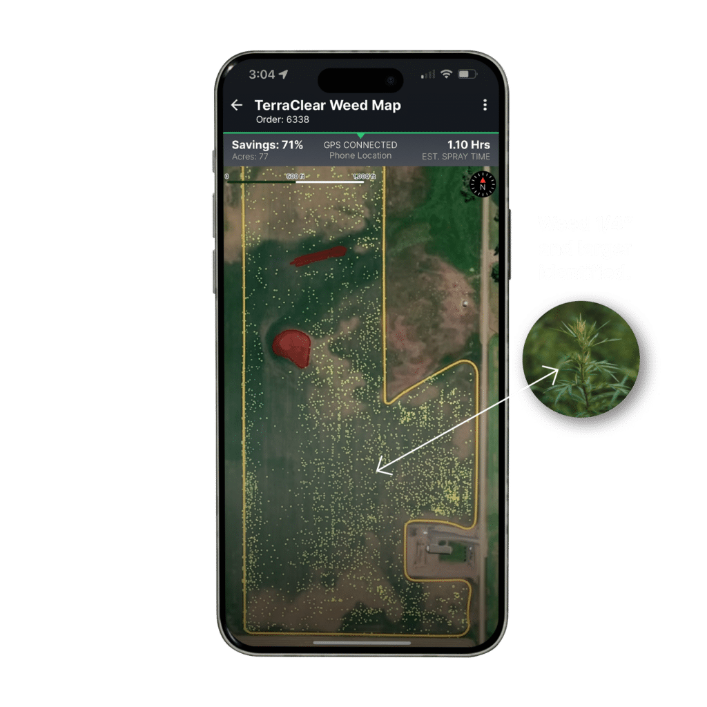 TerraClear Weed Map with weed callout
